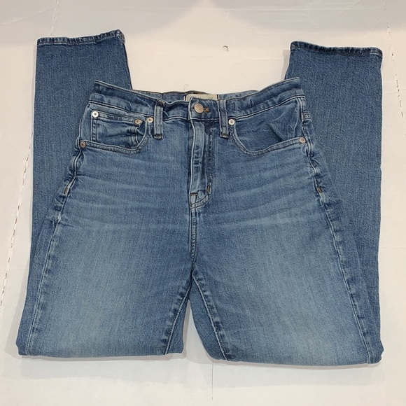 MADEWELL denim the high rise slim boyjean Boyfriend fit distressed jeans size 25 - Picture 3 of 16